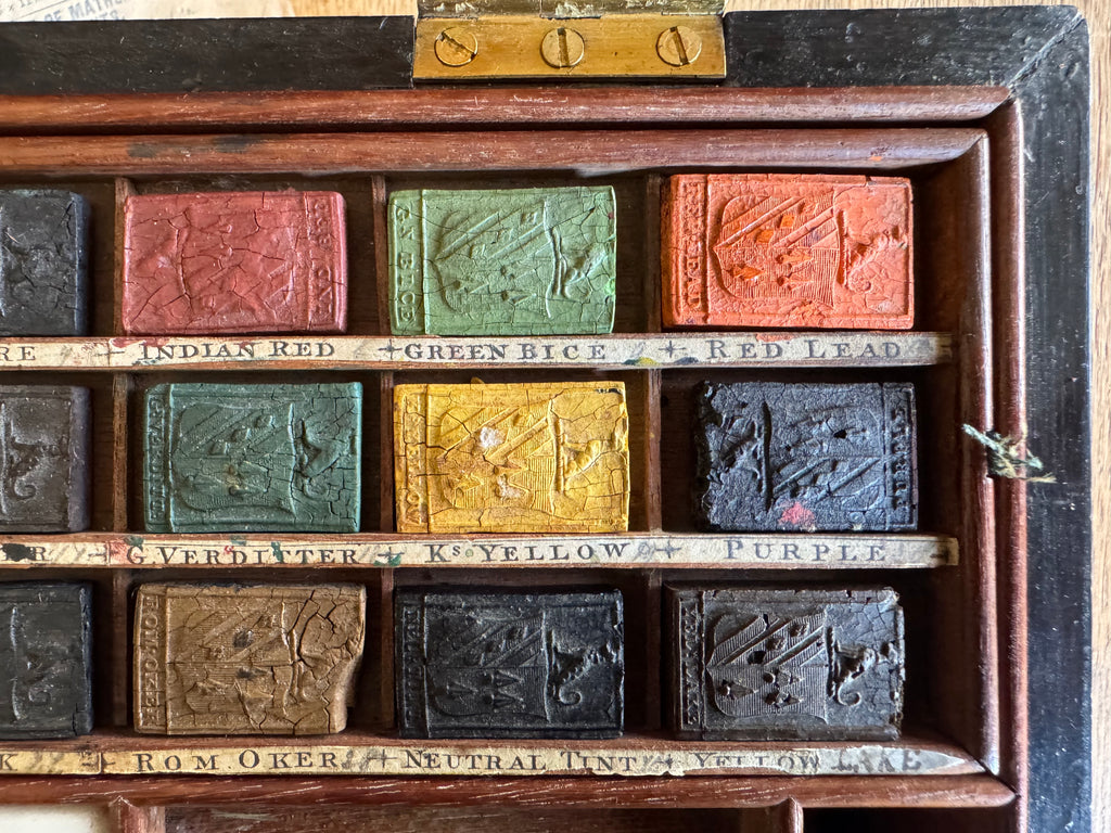 Rare WJ Reeves Antique Watercolour Box Circa 1820