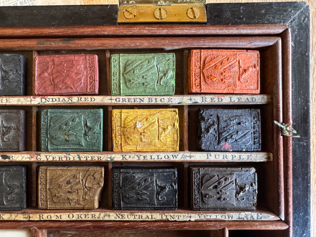 Rare WJ Reeves Antique Watercolour Box Circa 1820