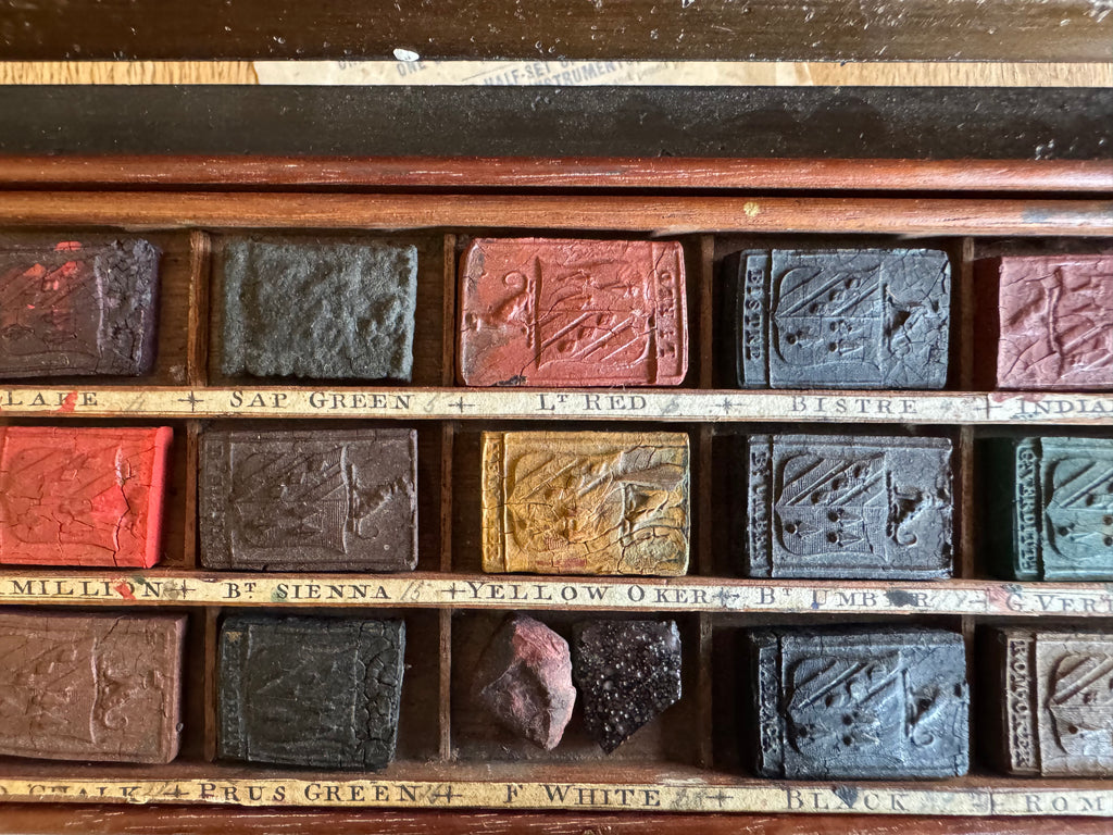 Rare WJ Reeves Antique Watercolour Box Circa 1820