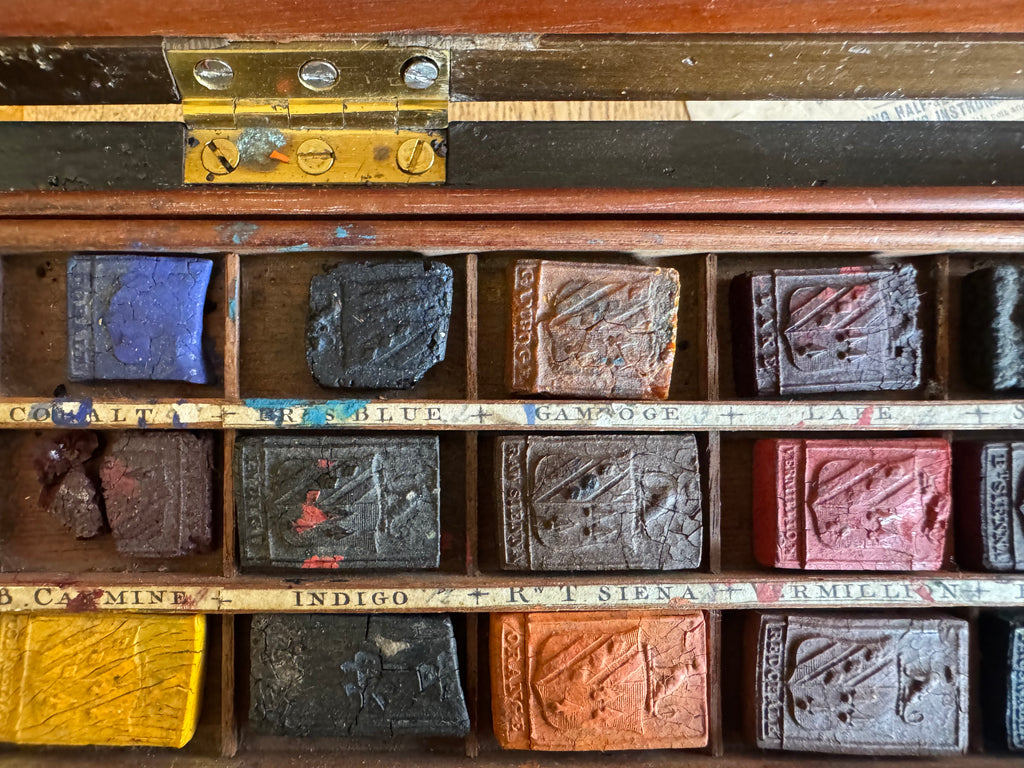 Rare WJ Reeves Antique Watercolour Box Circa 1820