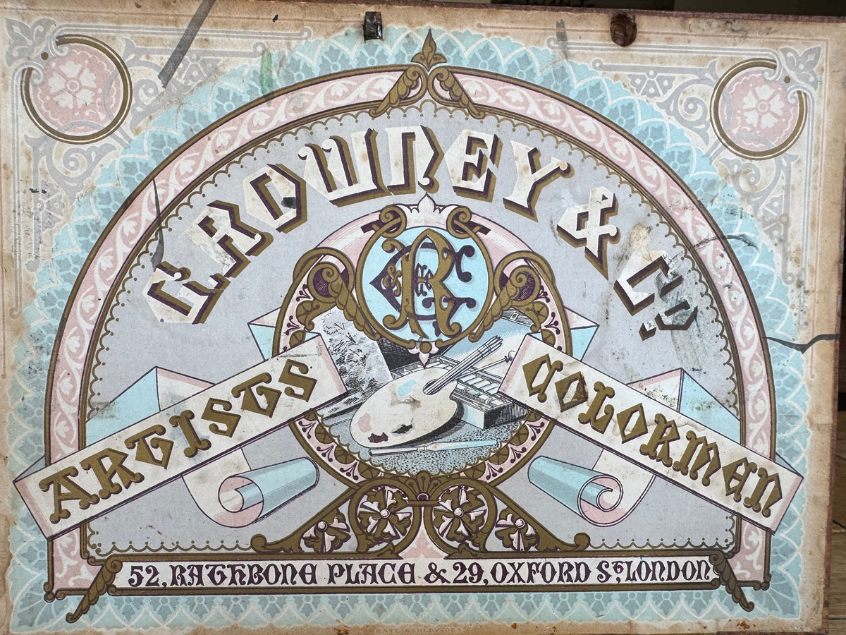 George Rowney Antique watercolour box C1890