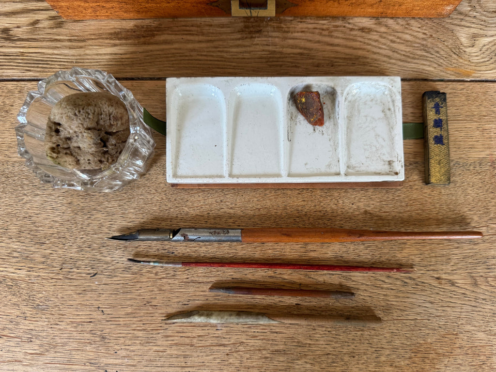 George Rowney Antique watercolour box C1890