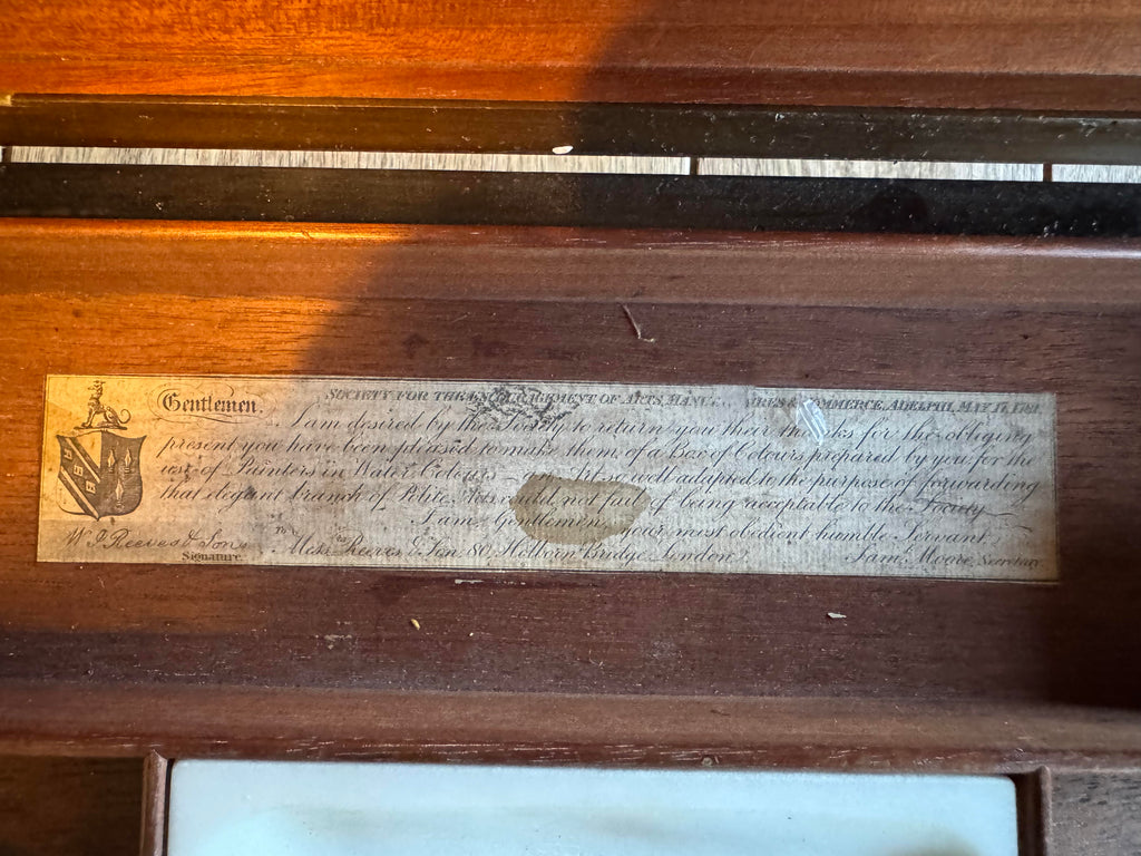 Rare WJ Reeves Antique Watercolour Box Circa 1820