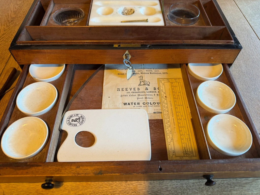 Rare WJ Reeves Antique Watercolour Box Circa 1820
